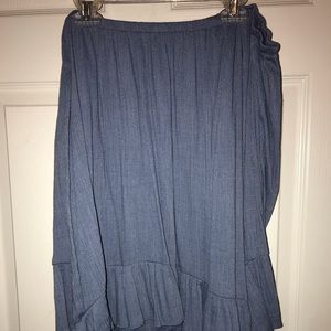 Blue off the shoulder shirt